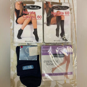 Set of 4 socks/knee socks Guilia (Italy) Nine West black/ coffee